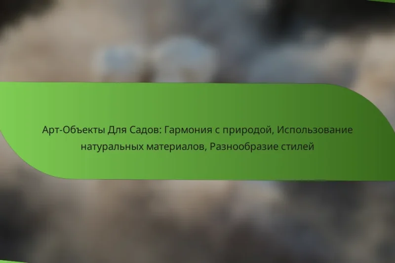 Арт-Объекты Для Садов: Гармония с природой, Использование натуральных материалов, Разнообразие стилей