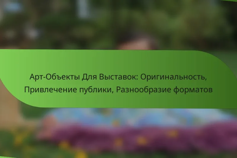 Арт-Объекты Для Выставок: Оригинальность, Привлечение публики, Разнообразие форматов