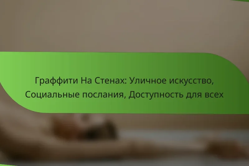 Граффити На Стенах: Уличное искусство, Социальные послания, Доступность для всех