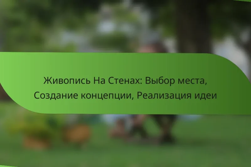 Живопись На Стенах: Выбор места, Создание концепции, Реализация идеи